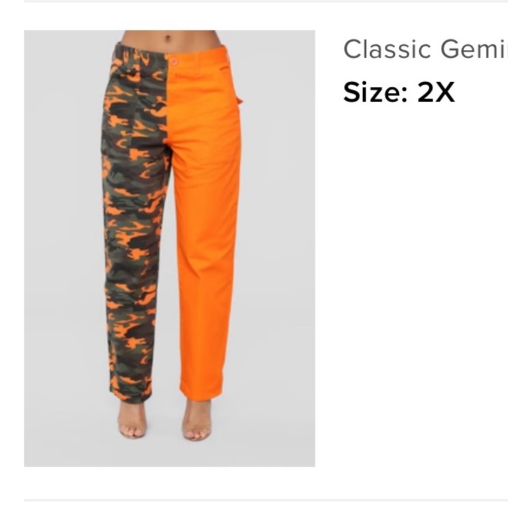 Gemini Cargos Orange Camo 2 Toned Pants